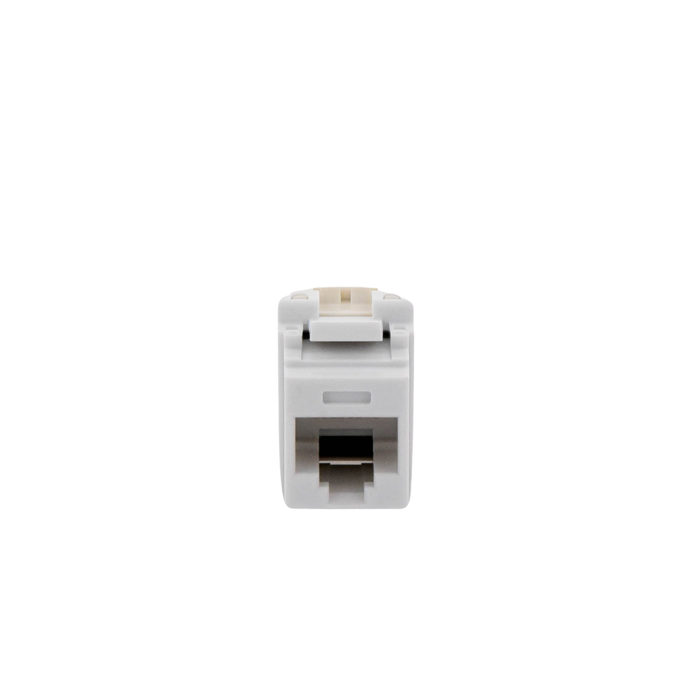 Conector Jack Estilo 110 (de Impacto), Tipo Keystone, Categoría 6, de 8 posiciones y 8 cables, Color Blanco