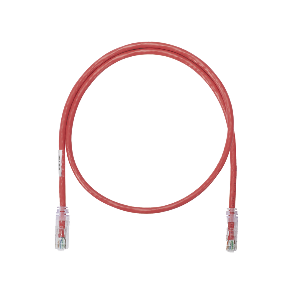 Cable de parcheo UTP Categoría 6, con plug modular en cada extremo - 1 Ft. - Rojo
