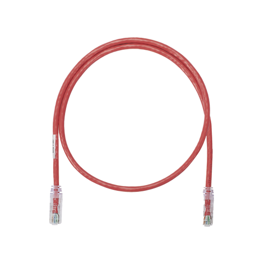 Cable de parcheo UTP Categoría 6, con plug modular en cada extremo - 1 Ft. - Rojo