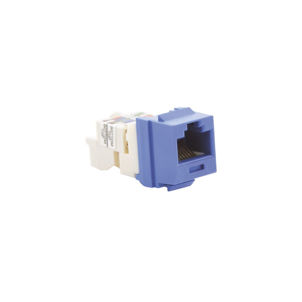 Category 6, 8-Position, 8-Wire, Keystone Jack, TP Style, Blue