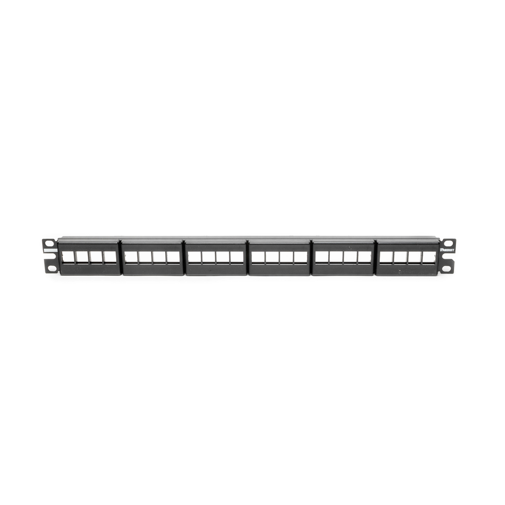 Panel de Parcheo Modular Keystone (Sin Conectores), de 24 Puertos, Identificación con Etiqueta Adhesiva,  1UR