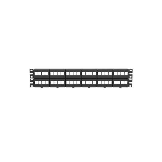 Panel de Parcheo Modular Keystone (Sin Conectores), de 48 Puertos, Identificación con Etiqueta Adhesiva, 2UR