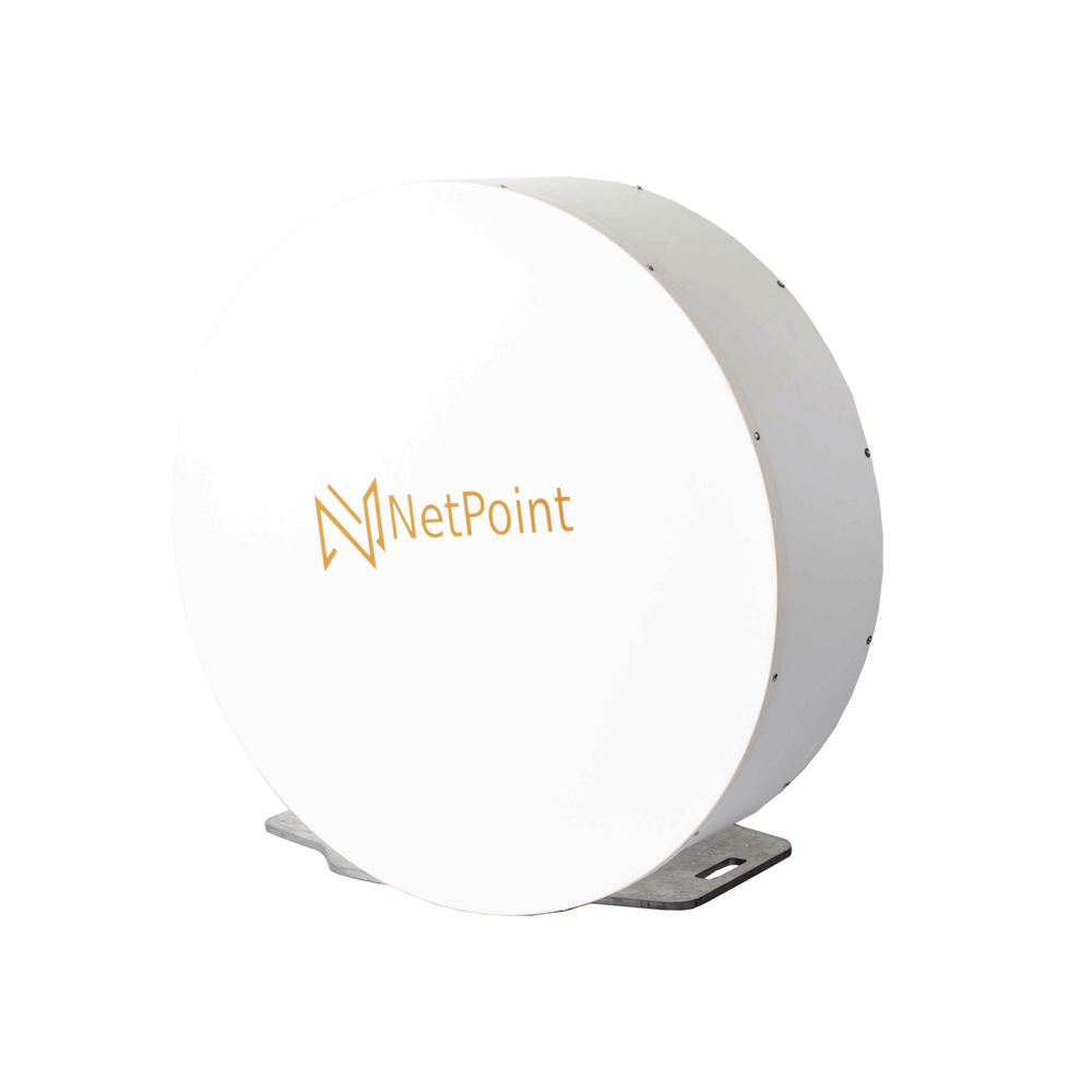 3 ft High Performance Shielded Antenna, 10-11 GHz, 38 dBi Gain, Waveguide Connectors for B11 Radios, Millimeter Alignment Mount.