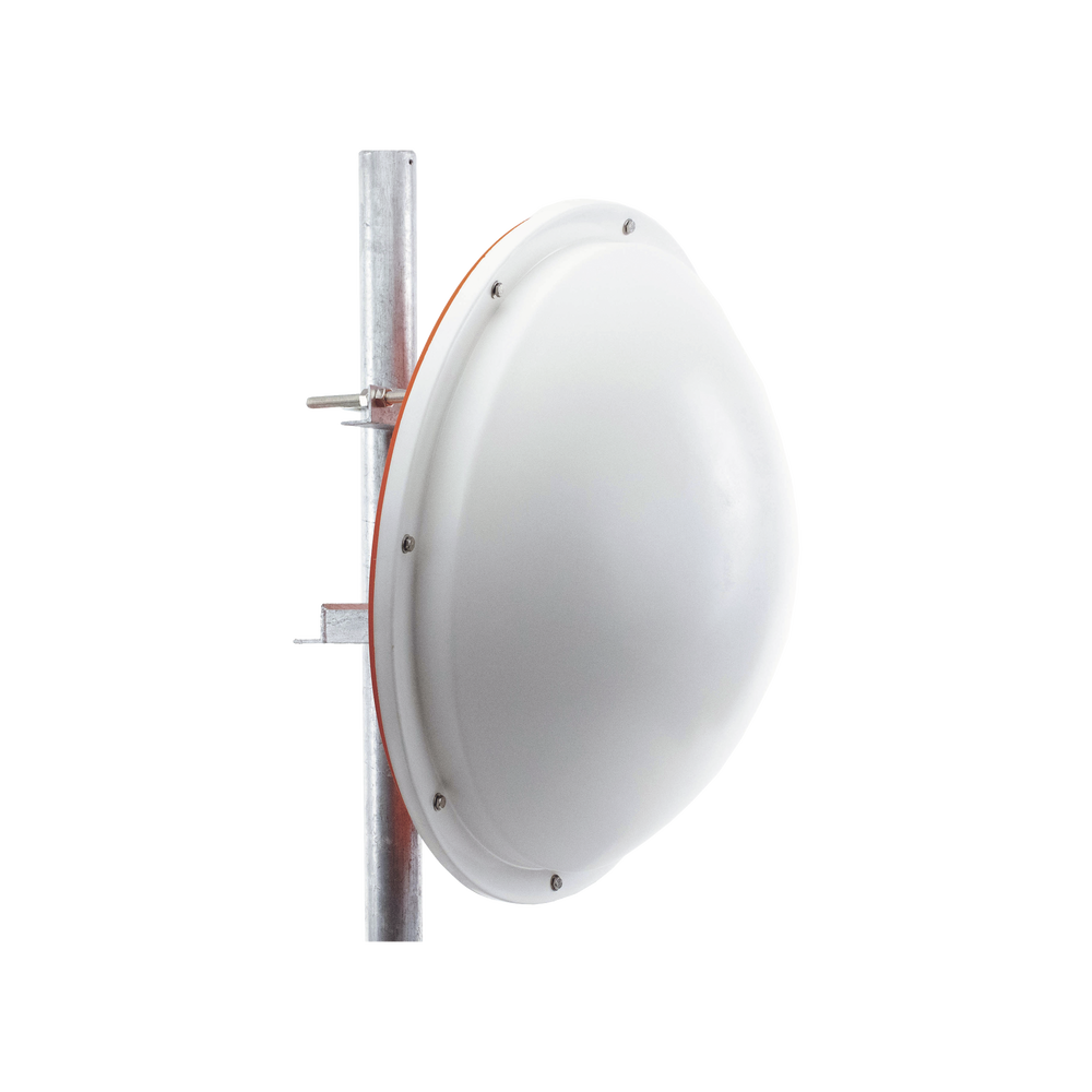 Antena de uso rudo para zona salinas / 2 ft / 4.9-6.2 GHz / Ganancia 30 dBi / SLANT de 45 ° y 90 ° / Incluye radomo, jumper y montaje.