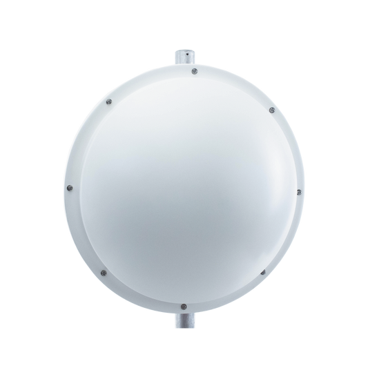 Antena de uso rudo para zona salinas / 2 ft / 4.9-6.2 GHz / Ganancia 30 dBi / SLANT de 45 ° y 90 ° / Incluye radomo, jumper y montaje. 