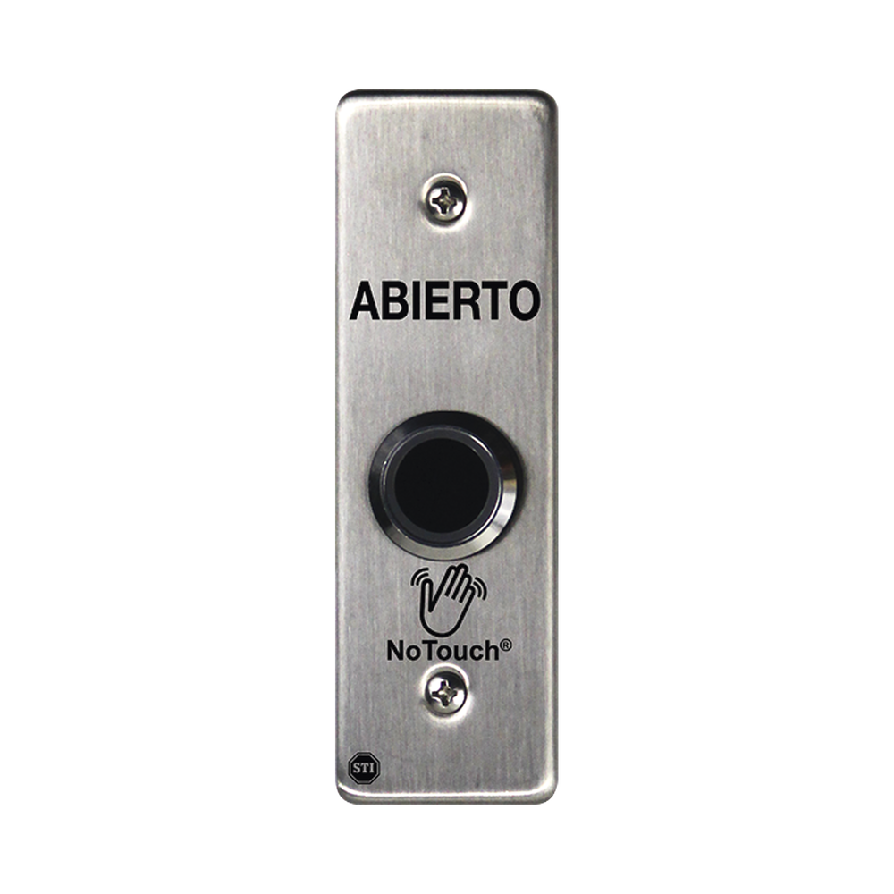 Interruptor IR NoTouch® de Acero Inoxidable / Montaje Delgado / Caja Posterior / Abierto