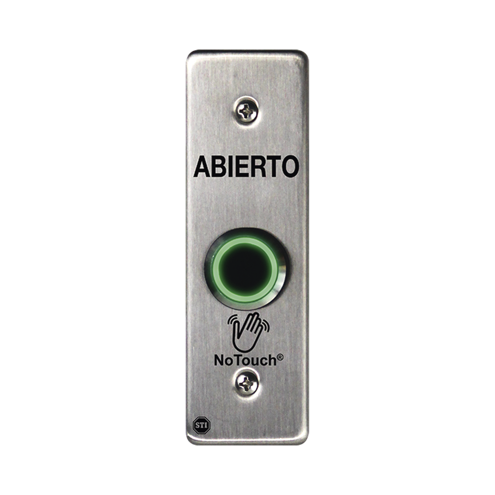 Interruptor IR NoTouch® de Acero Inoxidable / Montaje Delgado / Caja Posterior / Abierto