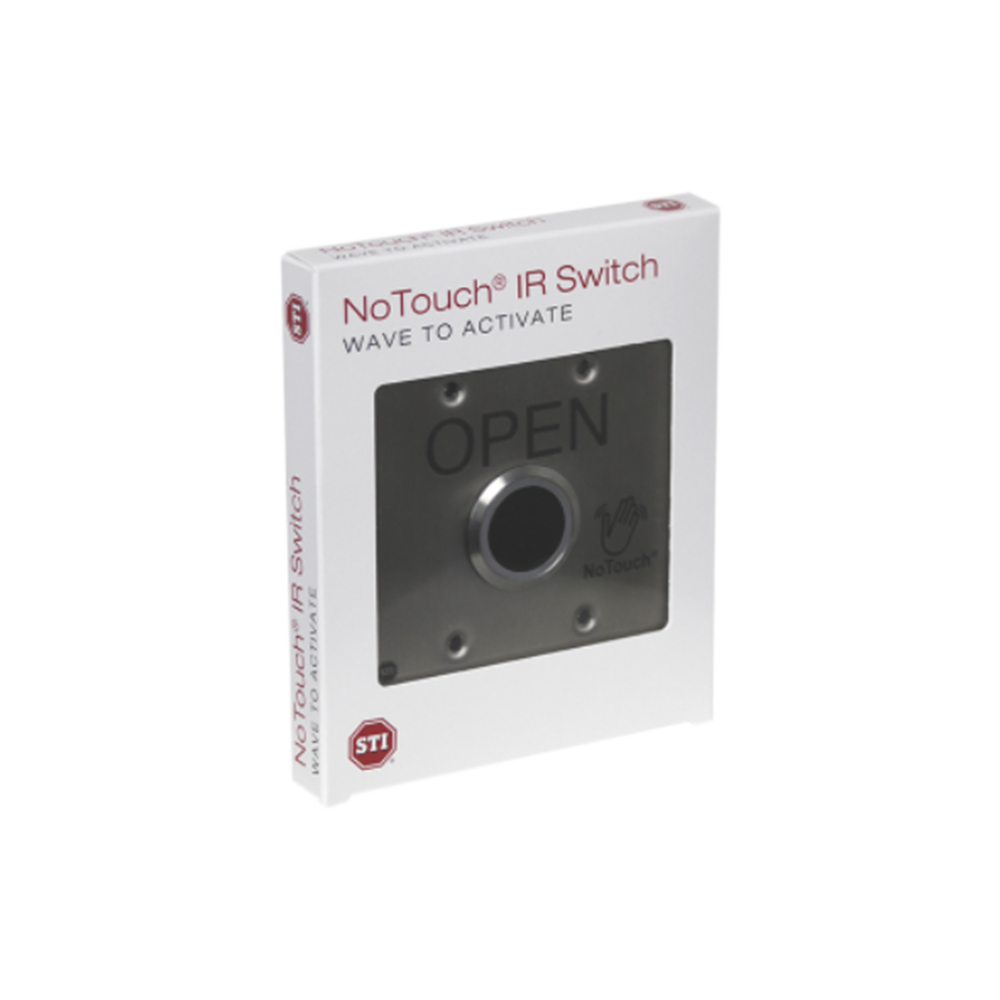NoTouch® IR Switch, Stainless Steel, Double Gang, USA, OPEN