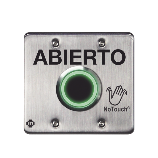 Interruptor IR NoTouch ® de acero inoxidable, doble salida EE. UU., ABIERTO