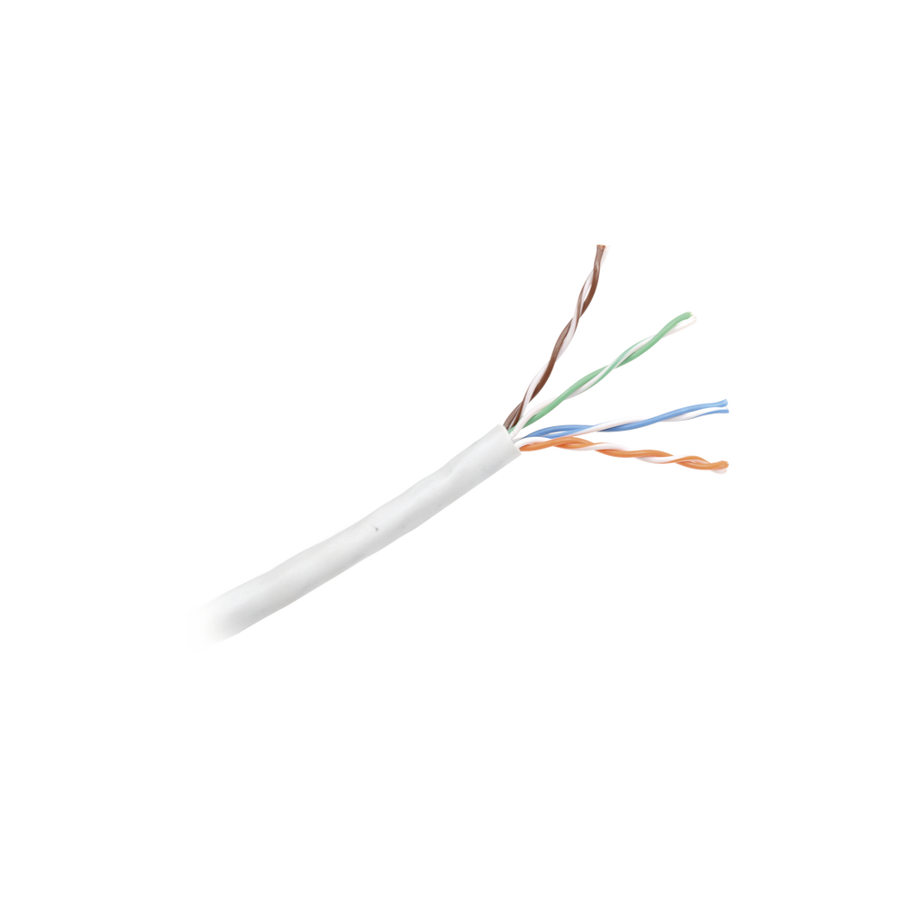 Bobina de Cable UTP de 305 m. de Cobre, Color Gris, Categoría 5e (24 AWG), LSZH (Bajo Humo, Cero Halógenos), de 4 Pares