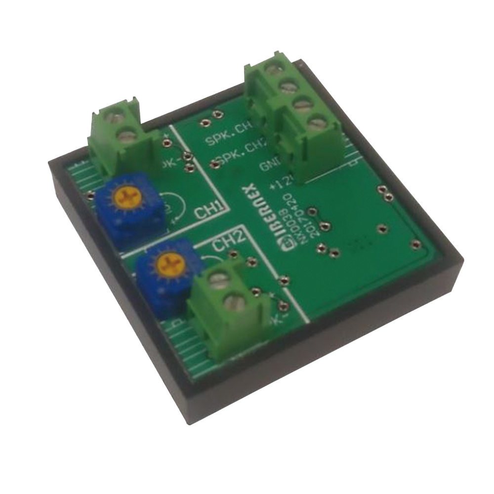 AMPLIFICADOR DE AUDIO PARA 2 ALTAVOCES NX0102, COMPATIBLE CON NX0015 Y NX0037
