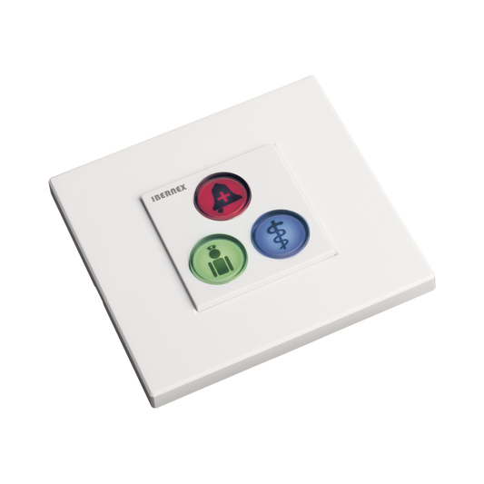 Modulo de 3 Botones iluminados / Alarma / Cancelar y Código Azul / BUS RS485 / Compatible con NX0019/B, NX1021 Y NX0015