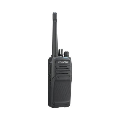 136-174 MHz, Analógico/NXDN, 5 Watts, 64 Canales, GPS, IP55, MIL-STD-810, Inc. antena, batería, cargador, clip y licenci