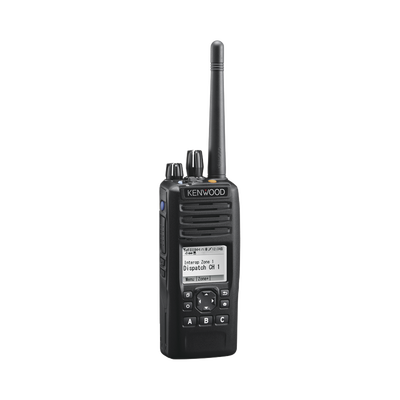 380-470 MHz, NXDN-DMR-Analógico, 5 W, Bluetooth, GPS, MicroSD, 1024 Canales, Incluye Batería, cargador, antena, y clip