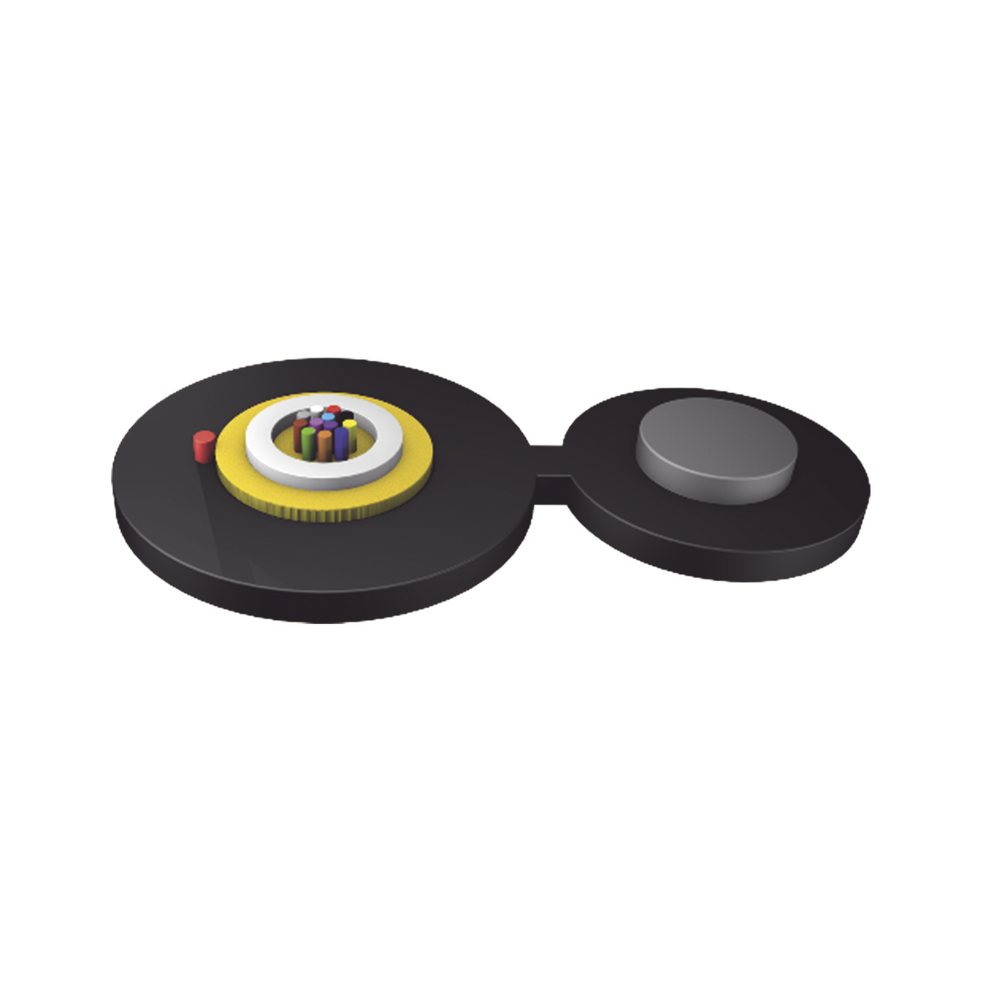 Kilometer of Aerial Optical Fiber Mini Figure 8, G.652D, 12-Wire Singlemode, Outdoor, Span 80, Loose Tube