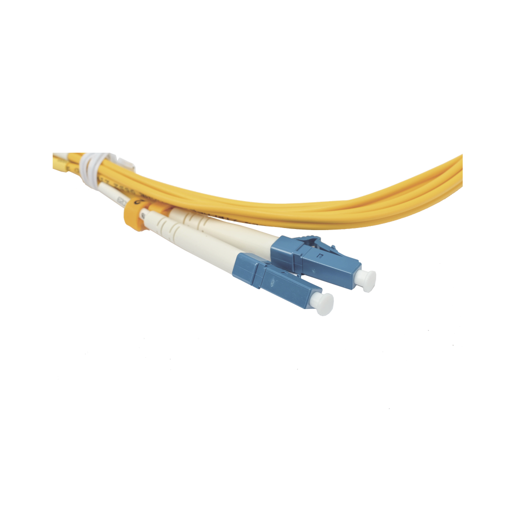 Jumper de Fibra Óptica Duplex, Monomodo, con Conectores LC/UPC-LC/UPC, 2 metros