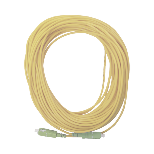 Jumper de Fibra Óptica Simplex, Monomodo, con Conectores SC/APC-SC/APC, 20 metros