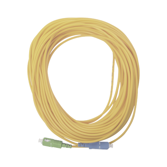Jumper de Fibra Óptica Simplex, Monomodo, con Conectores SC/UPC-SC/APC, 30 metros