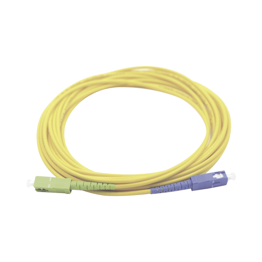 Jumper de Fibra Óptica Simplex, Monomodo, con Conectores SC/UPC-SC/APC, 3 Metros