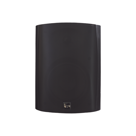 Altavoz de 2 vías para exteriores de 70V / 100V, woofer de 6.5 in, tweeter de cúpula suave de seda de 1in, negro.