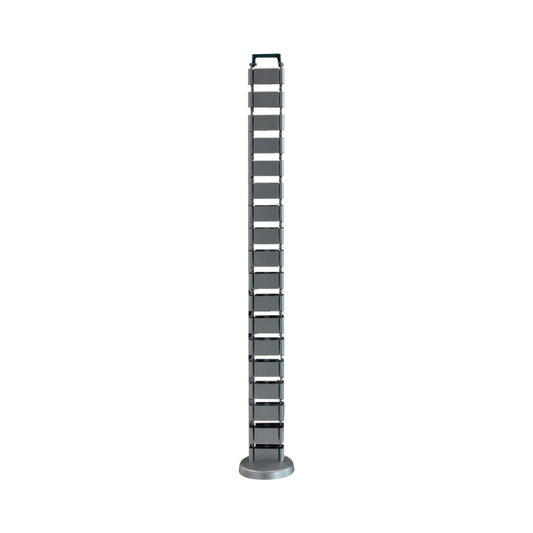 Organizador de cables vertical articulado, ideal para llevar los cables del piso a mesa o a la cubierta del escritorio de manera segura