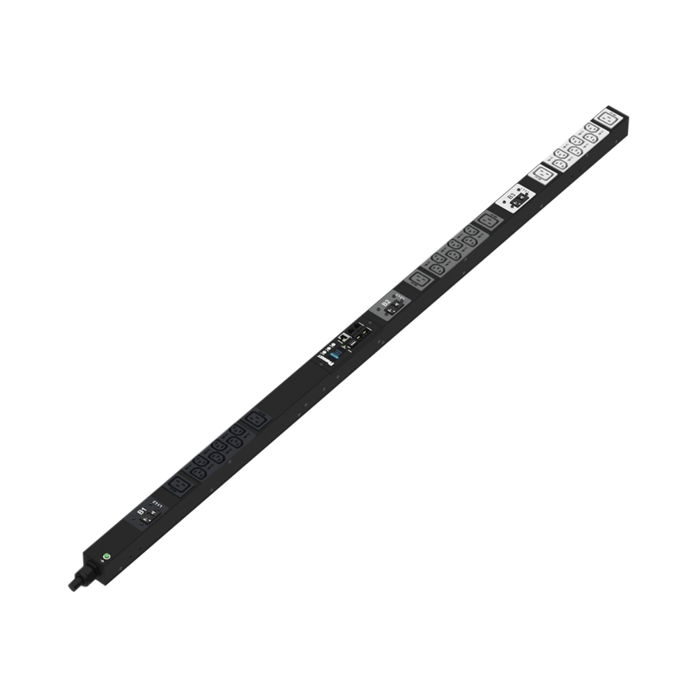 PDU Monitoreable (MI) para Distribución de Energía, Enchufe de Entrada NEMA L21-30P, Con 18 Salidas C13 y 6 C19, de Instalación Vertical, 208 Vca, 30 Amp