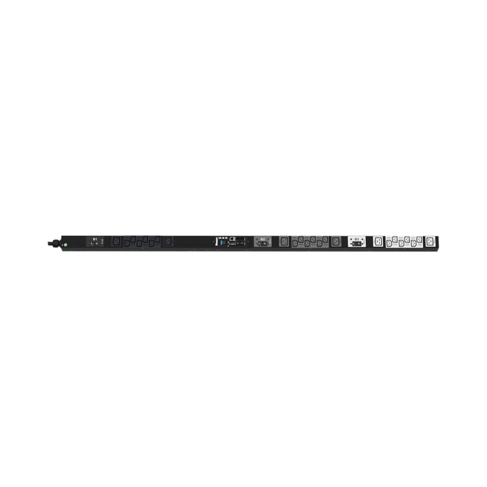 PDU Monitoreable (MI) para Distribución de Energía, Enchufe de Entrada NEMA L21-30P, Con 18 Salidas C13 y 6 C19, de Instalación Vertical, 208 Vca, 30 Amp