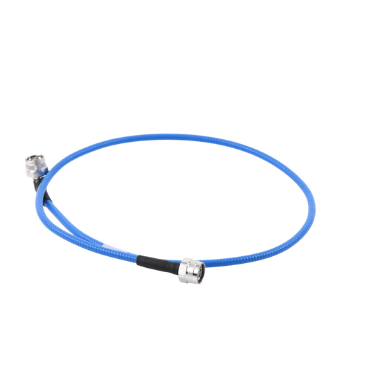 Cable flex SSP-250-LLPL (1/4" diam.) de 1m, bajo PIM (≤-155 dBc), conectores N Macho a N Macho en A/R, 0-6 GHz.