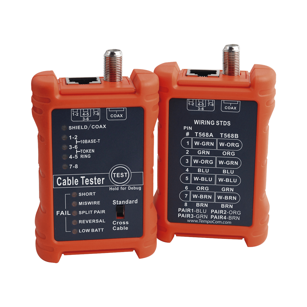 Tester Profesional para mapeo de cables de red/coaxiales