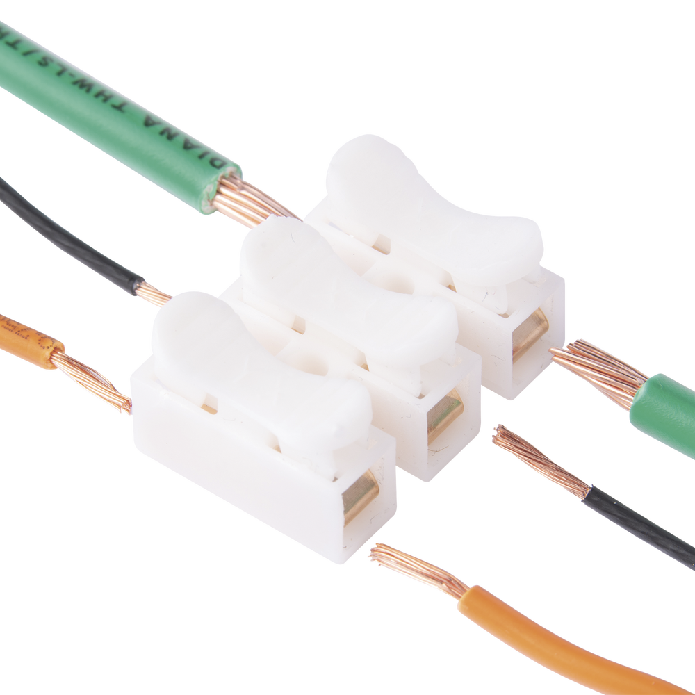 Conector tipo PUSH de 3 Contactos / Para una Conexión Rápida / Puentes de Cables