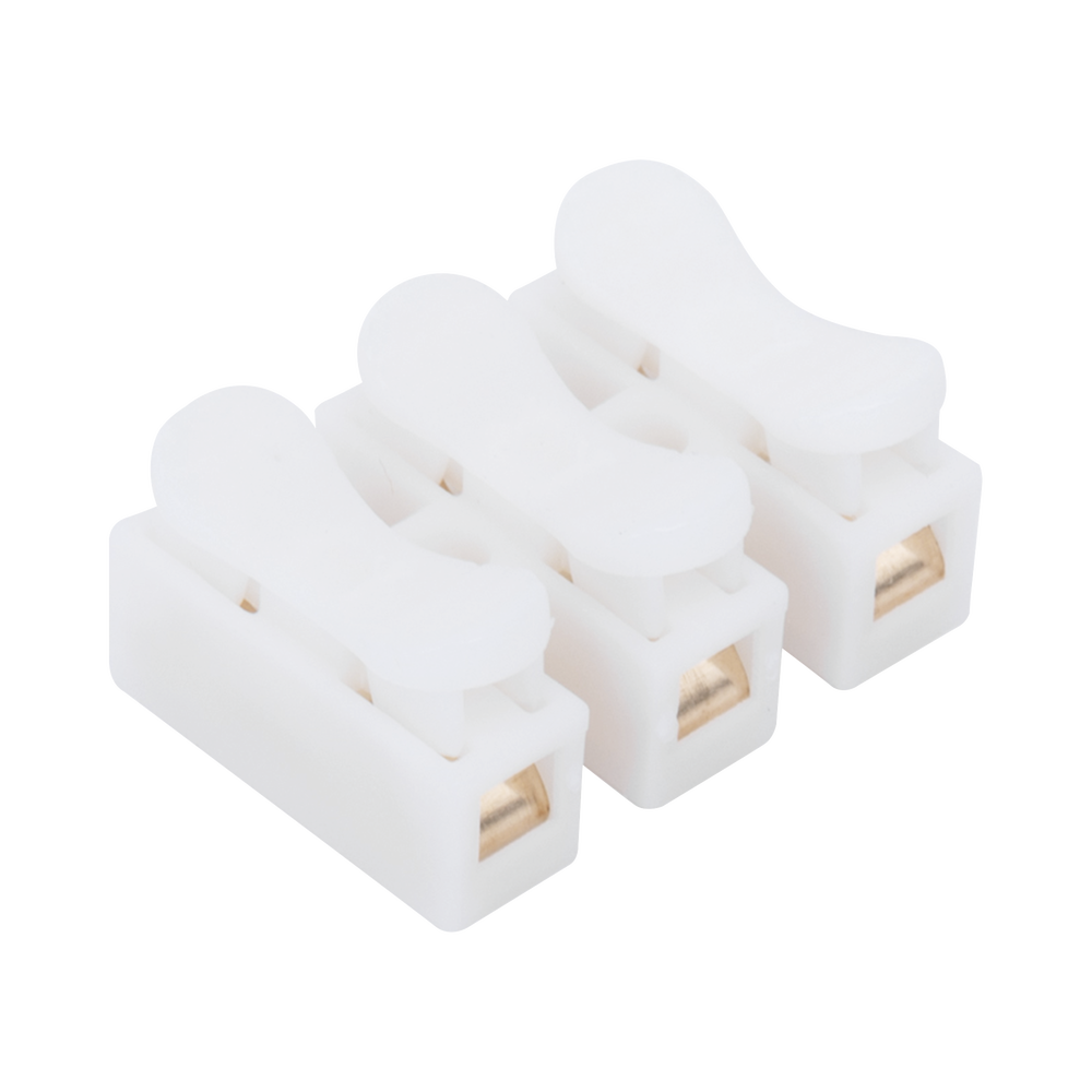 Conector tipo PUSH de 3 Contactos / Para una Conexión Rápida / Puentes de Cables