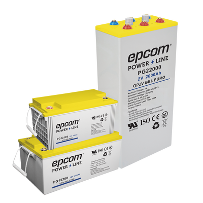 Batería 2 V @ 2,000 Ah / GEL PURO OPZV / Ciclo profundo / Para uso en sistemas de energía ininterrumpida