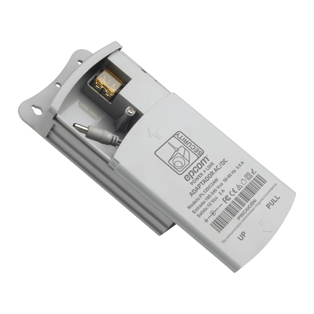 Fuente de Poder para Exterior / 12 VCD / 2 Amp / 1 Salida / Voltaje de Entrada de 100 - 240 VCA