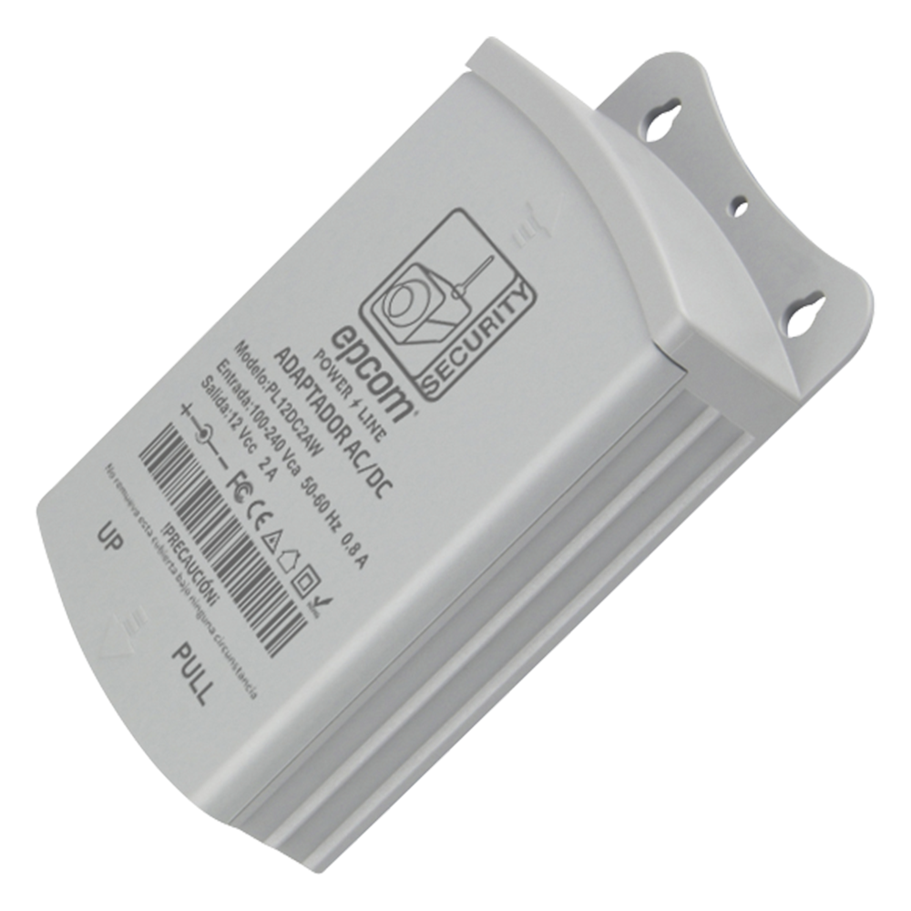 Fuente de Poder para Exterior / 12 VCD / 2 Amp / 1 Salida / Voltaje de Entrada de 100 - 240 VCA