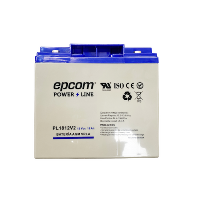 Batería de Respaldo para equipo electrónico / UL / 12V @ 18 Ah / Tecnología AGM-VRLA / Uso en: Alarmas de intrusión / In