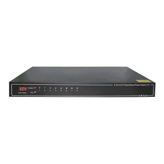 Fuente de 12 Vcd, 10 Amper, de 8 salidas para aplicaciones en RACK
