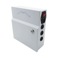 Fuente de poder profesional de 24 Vca @ 4 Amper, para 4 camaras, con voltaje de entrada de: 110 Vca 