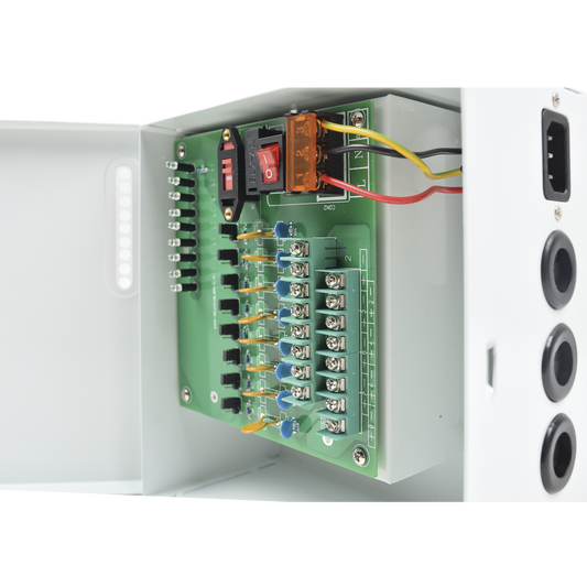 Professional 24 Vac @ 8 Amp Power Supply / Supports 8 Cameras / Input Voltage 110 Vac