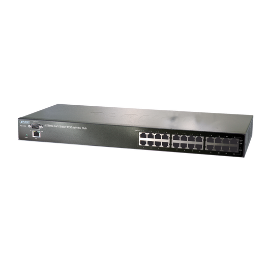Inyector PoE 802.3af Administrable de 12 Puertos 10/100 Mbps
