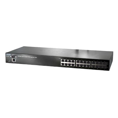 Inyector PoE 802.3af administrable de 12 puertos 10/100 Mbps