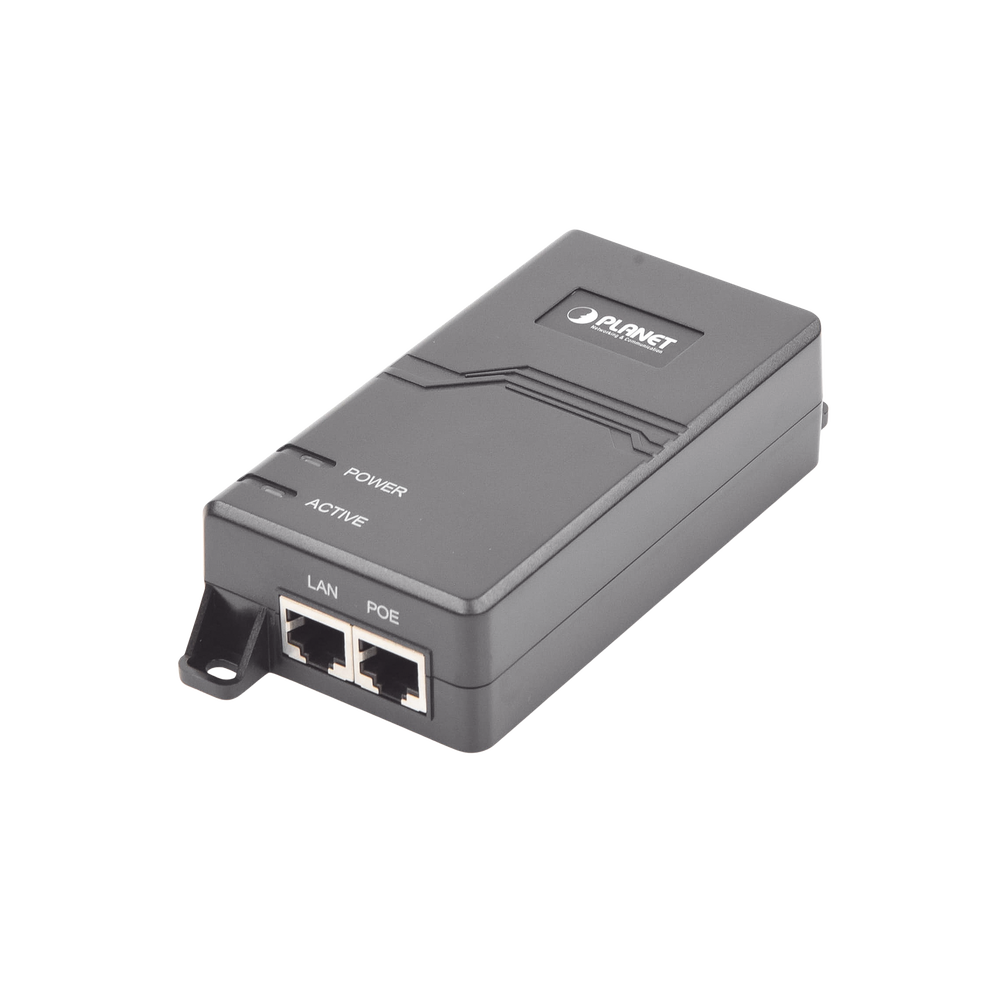 Inyector PoE  IEEE 802.3at, Puertos Gigabit, Hasta 30 W de Salida PoE (Mid-span)