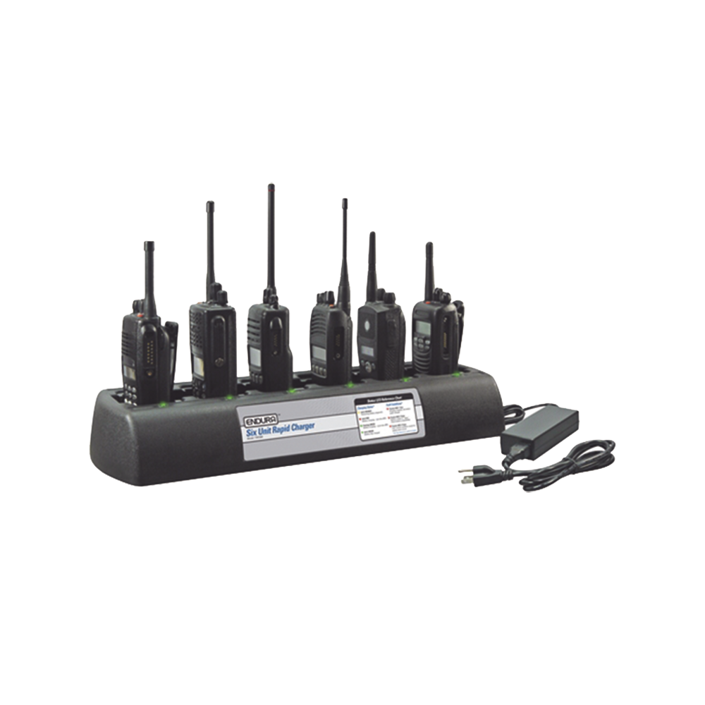 Multicargador de 6 cavidades para radios Kenwood TK3230, Pro Talk XLS.