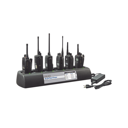 Multicargador de 6 cavidades para radios Kenwood TK3230, Pro Talk XLS.