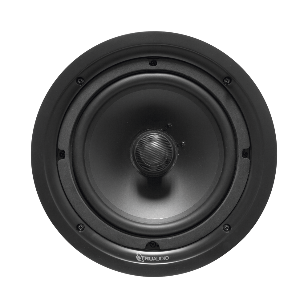 Phantom Series Altavoz de techo de 2 vías, woofer de polietileno inyectado de 8in, tweeter giratorio 1in, 5-120 watts, 8 Ohms