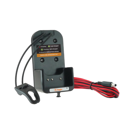 Cargador vehicular Logic para radios NX220/NX420/TK2140/3140 para baterías KNB24LS/25A/26N/KNB35L/40L/40LCV/55L/29N