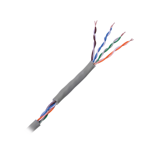 Cable Cat5e de alto rendimiento, con certificaciones ETL, UL, con garantía de 25 años, color gris, de 100 m ( 328 ft ) para aplicaciones en CCTV, redes de datos. Uso interior.