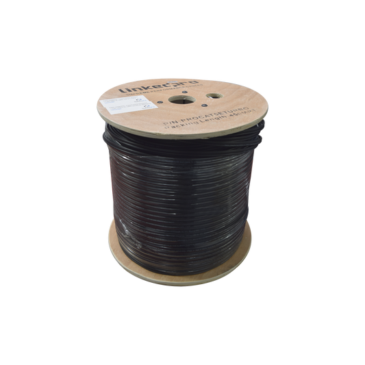 Bobina de cable de 450 m ( 1,476 ft ) compuesto por 2 pares de cable UTP 5e , blindado + 1 par calibre 16 LDPE. Uso en Intemperie