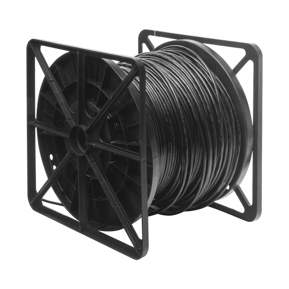 Bobina de cable de 305 m, Cat5e , FTP, blindado, para intemperie, color negro, UL, para aplicaciones en CCTV, redes de datos.