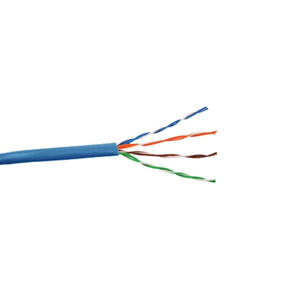 Bobina de Cable Cat6 Plus PLENUM de alto rendimiento, de 1000ft; (305m), color Azúl para aplicaciones en cámaras IP Megapixel, aplicaciones de CCTV, video HD, datos de alta velocidad.