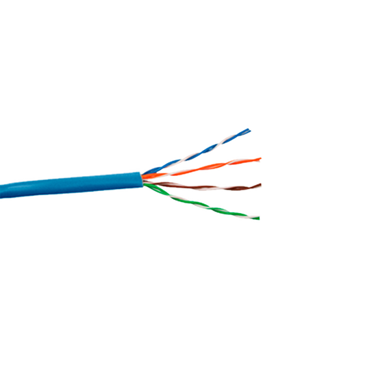 Bobina de Cable Cat6 Plus PLENUM de alto rendimiento, de 1000ft; (305m), color Azúl para aplicaciones en cámaras IP Megapixel, aplicaciones de CCTV, video HD, datos de alta velocidad.